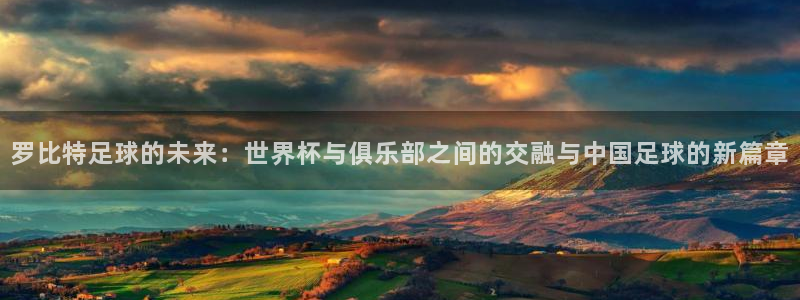 世界杯预选赛欧洲赛区积分榜：罗比特足球的未来：世界杯与俱乐部之间的交融与中国足球的新篇章